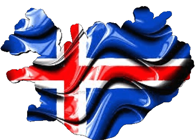 Carte Islande Europe Drapeaux 