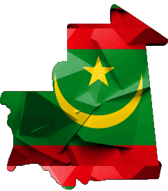 Carte Mauritanie Afrique Drapeaux 