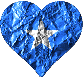Heart Somalia Africa Flags 