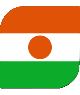 Square Niger Africa Flags 