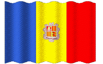 Welligkeit Andorra Europa Fahnen 