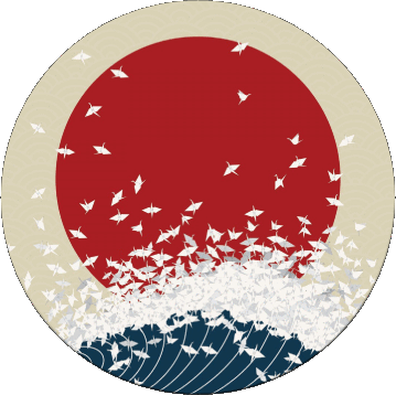 Runde Japan Asien Fahnen 