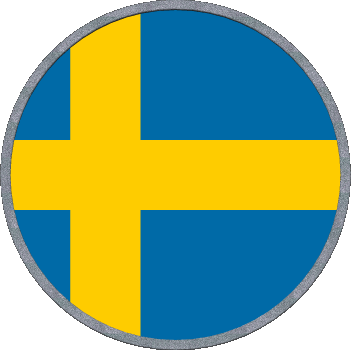 Round Sweden Europe Flags 