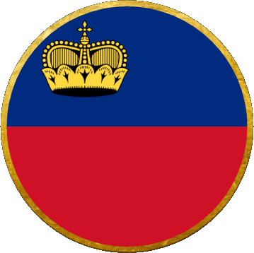 Round Liechtenstein Europe Flags 