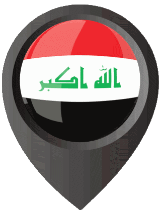 Perno di posizione Iraq Asia Bandiere 