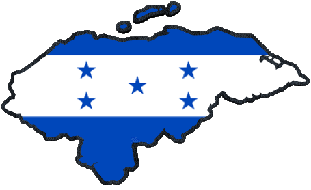 Map Honduras America Flags 