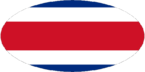 Ovale 01 Costa Rica Amériques Drapeaux 