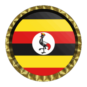 Rond - Anneaux Ouganda Afrique Drapeaux 