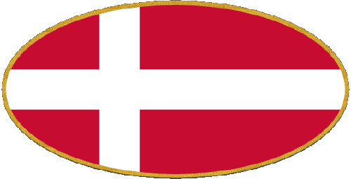 Oval Dänemark Europa Fahnen 