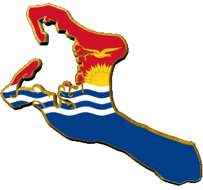 Mapa Kiribati Oceanía Banderas 