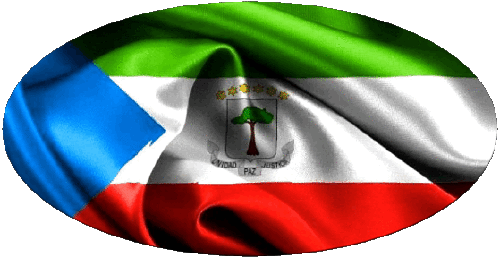 Ovale 01 Guinée Equatorial Afrique Drapeaux 