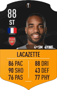Alexandre Lacazette Francia F I F A - Jugadores  cartas Vídeo Juegos Multimedia 