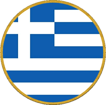 Rond Grèce Europe Drapeaux 