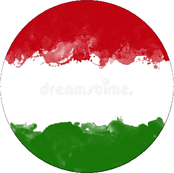 Rond Hongrie Europe Drapeaux 