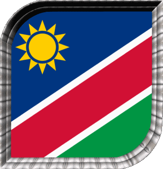 Square Namibia Africa Flags 