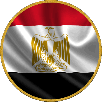 Runde Ägypten Afrika Fahnen 