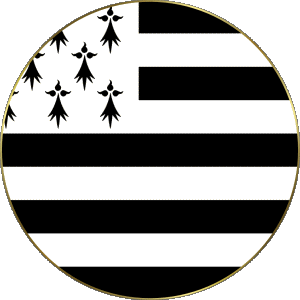 Runde Bretagne Regionen Frankreich Fahnen 