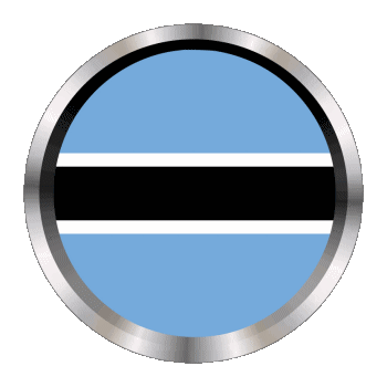 Round - Rings Botswana Africa Flags 