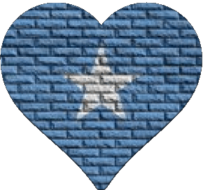 Heart Somalia Africa Flags 