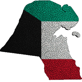 Map Kuwait Asia Flags 