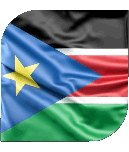 Square South Sudan Africa Flags 