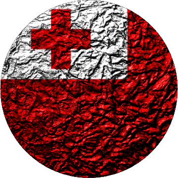 Round Tonga Oceania Flags 