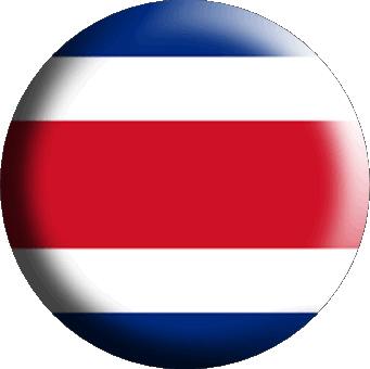 Round Costa Rica America Flags 