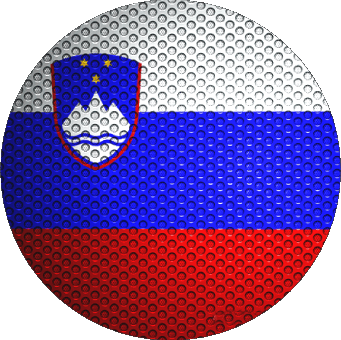 Rond Slovénie Europe Drapeaux 