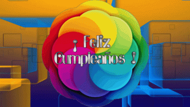 002 Animierter Hintergrund Abstracto - Geométrico Feliz Cumpleaños Spanisch Nachrichten 