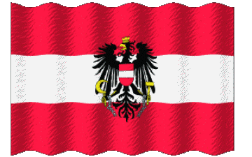 Waving Austria Europe Flags 
