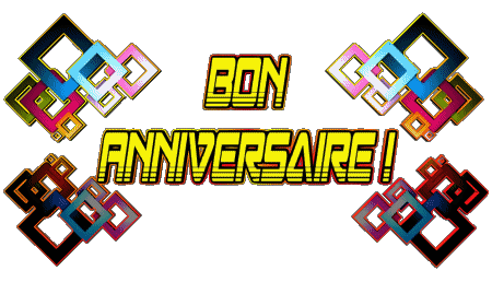 003 Fond Transparent Abstrait - Géométrique Bon Anniversaire Français Messages 