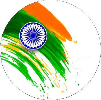 Tondo India Asia Bandiere 