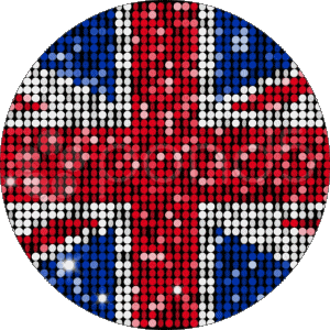 Round UK Europe Flags 