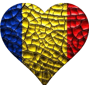 Corazón Chad África Banderas 