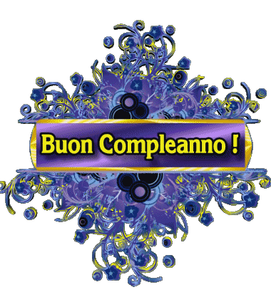 009 Transparenter Hintergrund Floreale Buon Compleanno Italienisch Nachrichten 