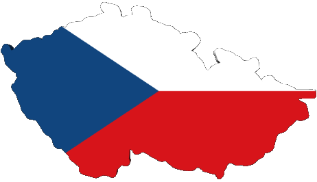 Map Czech Republic Europe Flags 