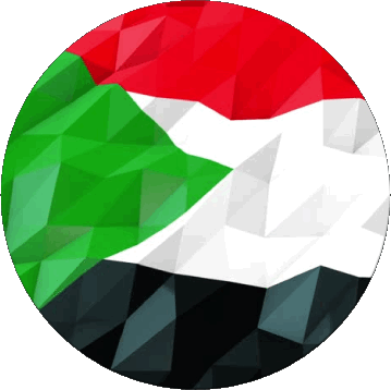 Round Sudan Africa Flags 
