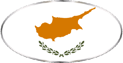 Ovale Cipro Europa Bandiere 