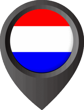 Standort-Pin Niederlande Europa Fahnen 