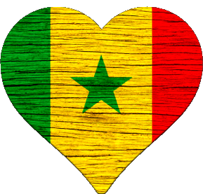 Cuore Senegal Africa Bandiere 