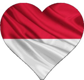 Heart Monaco Europe Flags 