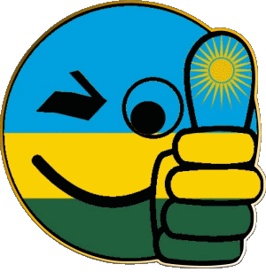 Smiley - OK Rwanda Africa Flags 
