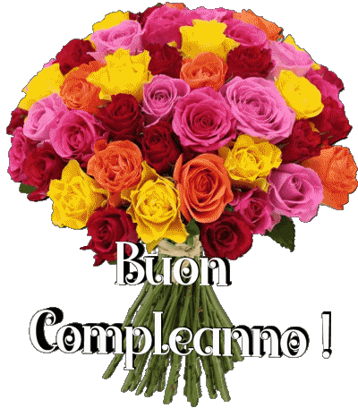 016 Fond Transparent Floreale Buon Compleanno Italien Messages 