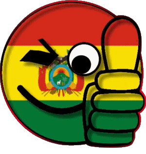 Smiley - OK Bolivia America Flags 