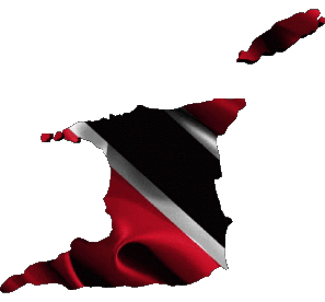 Carta Geografica Trinité et Tobago America Bandiere 