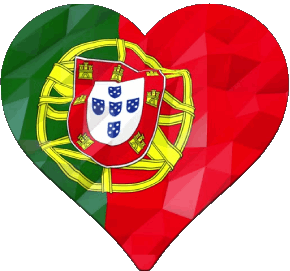 Herz Portugal Europa Fahnen 