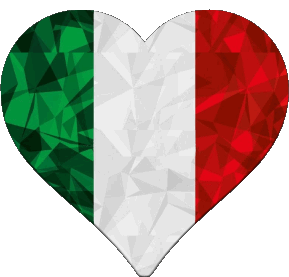 Coeur National Italie Europe Drapeaux 