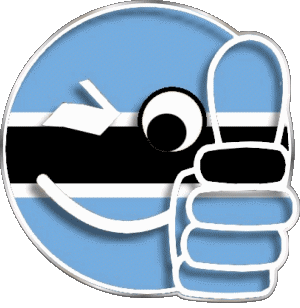 Smiley - OK Botswana Afrique Drapeaux 