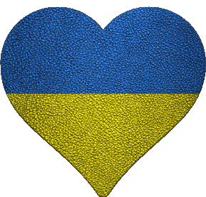 Heart Ukraine Europe Flags 