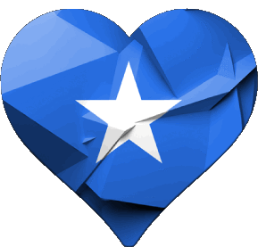 Heart Somalia Africa Flags 